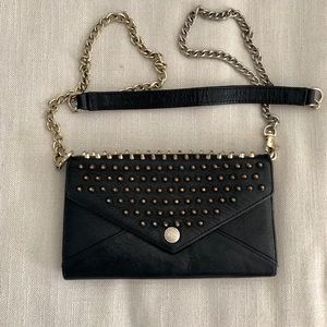 Rebecca Minkoff Black Leather Studded Crossbody
